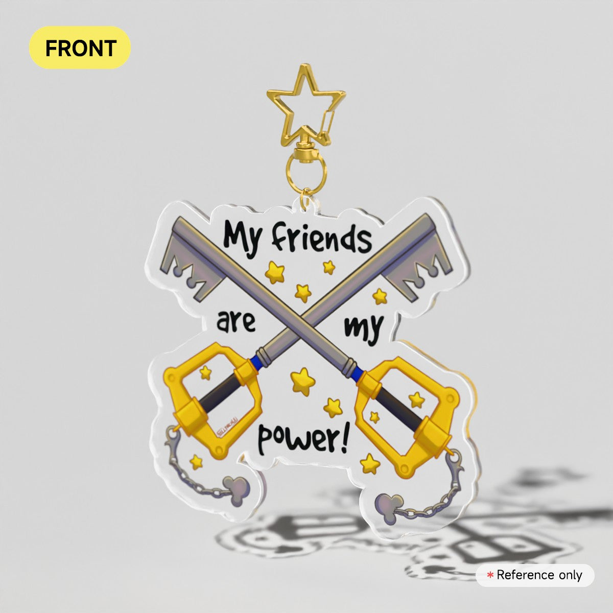 My Friend's are my Power Heart Kingdom Acrylic Charm