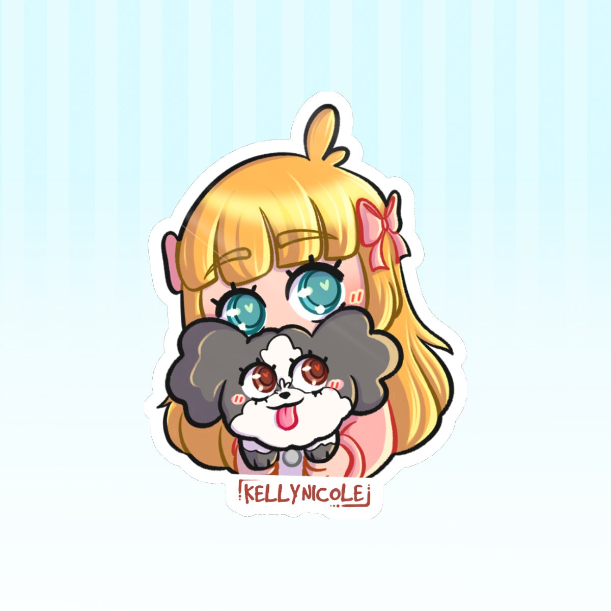 Kelly Nicole Oreo Emote Glossy Sticker