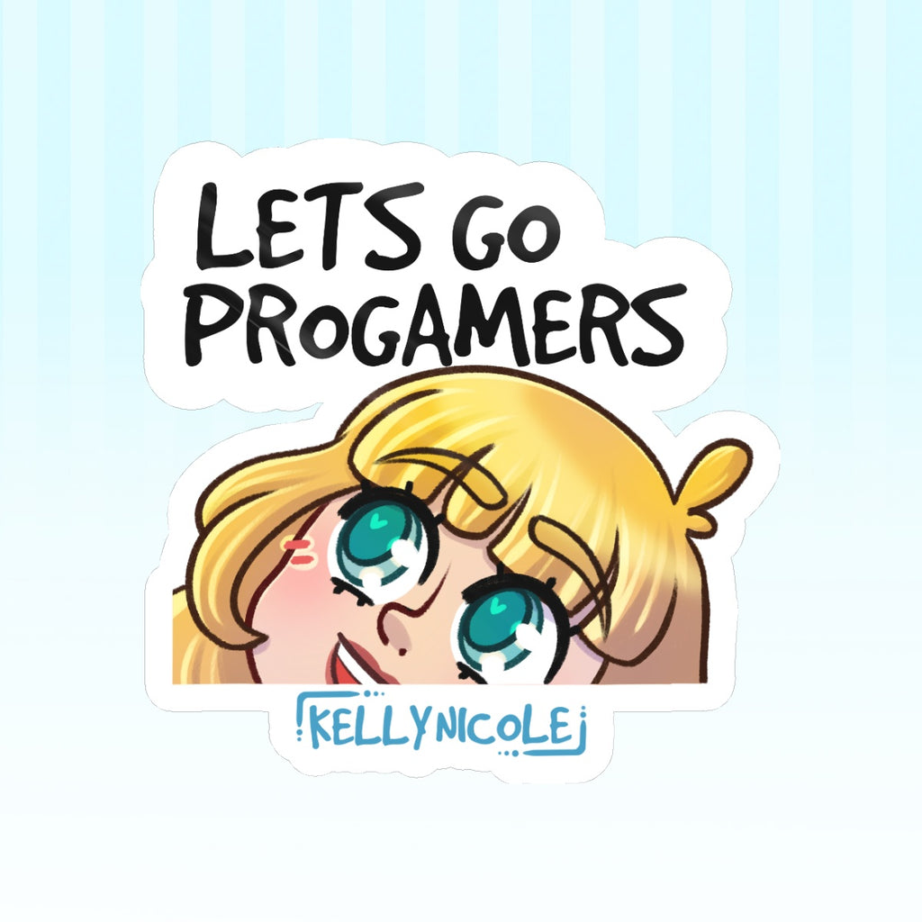 Let's Go ProGamers, Kelly Nicole Emote Glossy Sticker