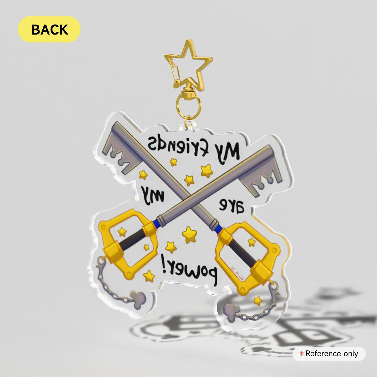 My Friend's are my Power Heart Kingdom Acrylic Charm