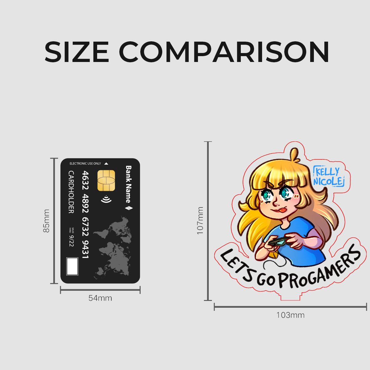 Kelly Nicole Let's Go Pro Gamers Acrylic Standees