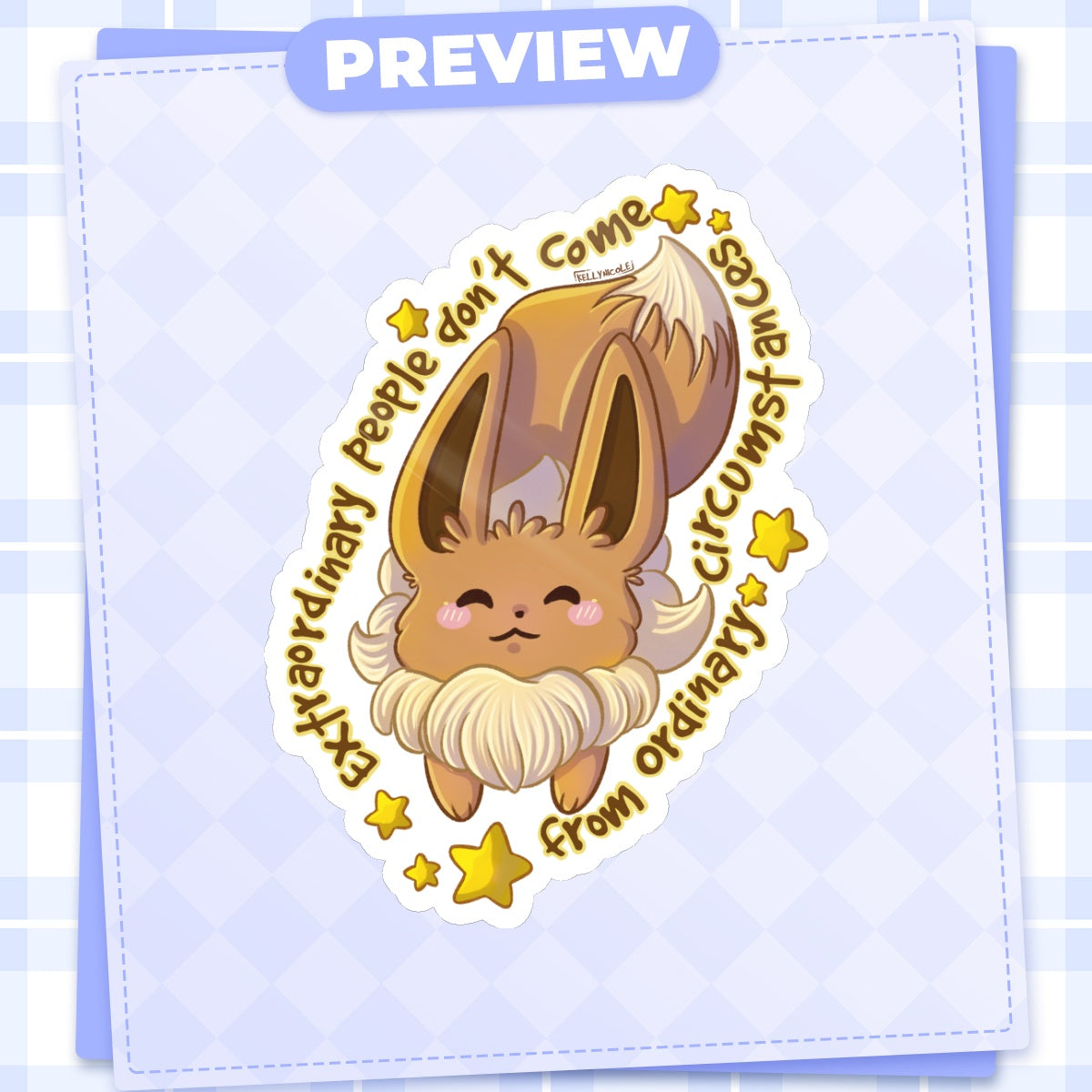 Eevee Extraordinary Pokemon HoloStar Sticker