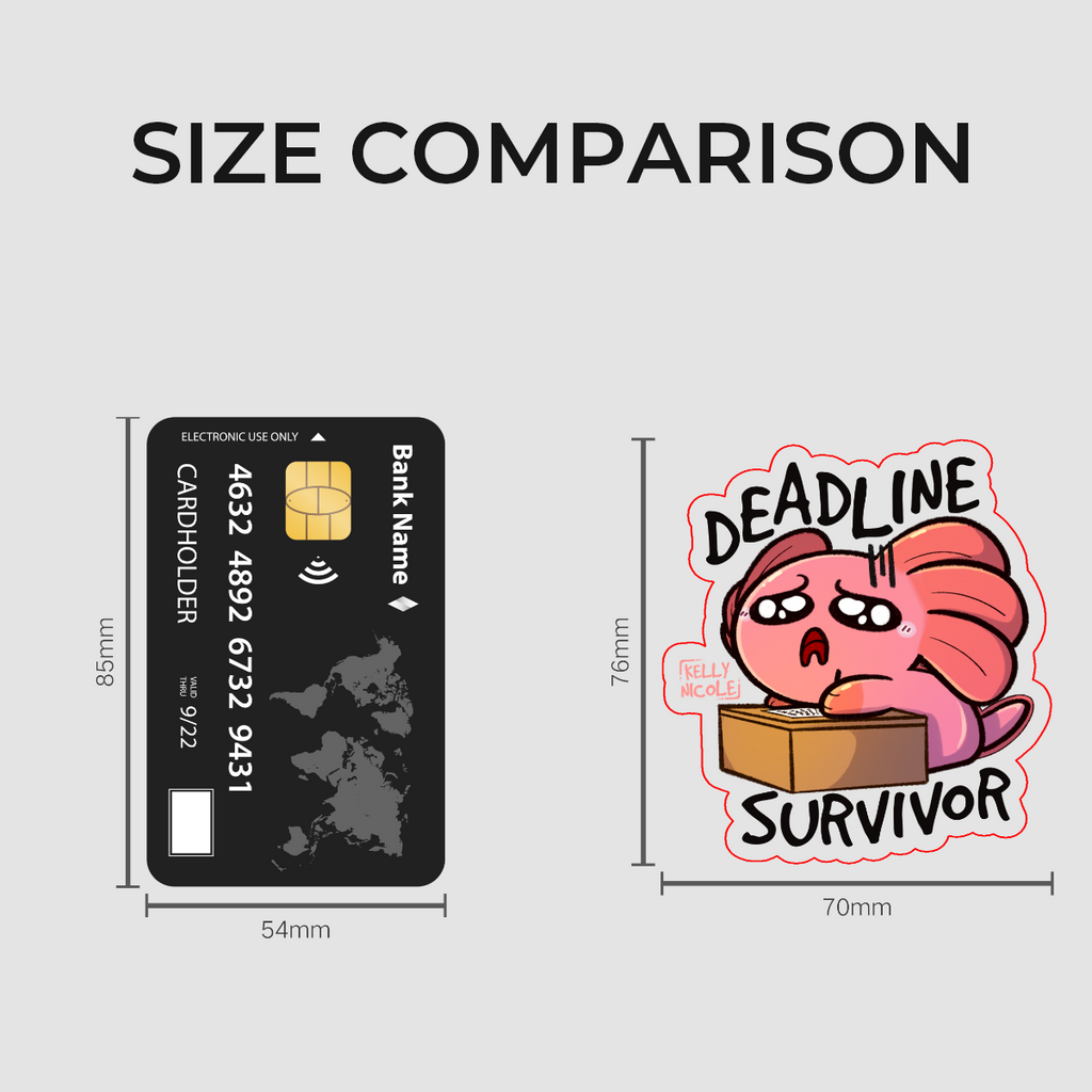 Deadline Survivor Spud the Axolotl Glossy Sticker