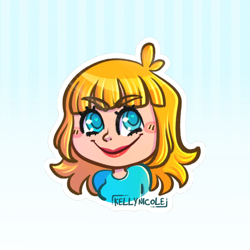 Kelly Nicole Evil Emote Glossy Sticker