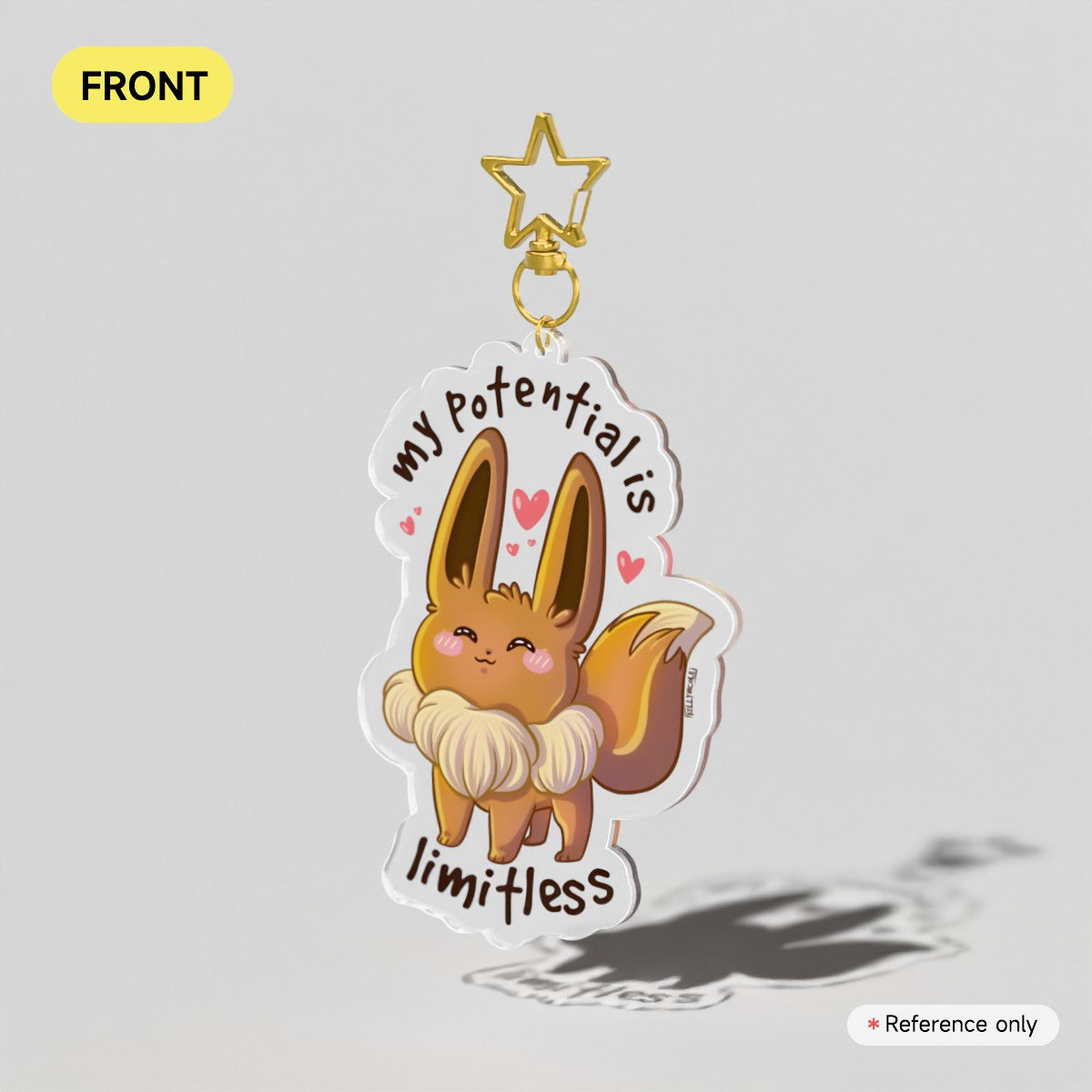 Eevee My Potential Is Limitless Pokemon Acrylic Charm