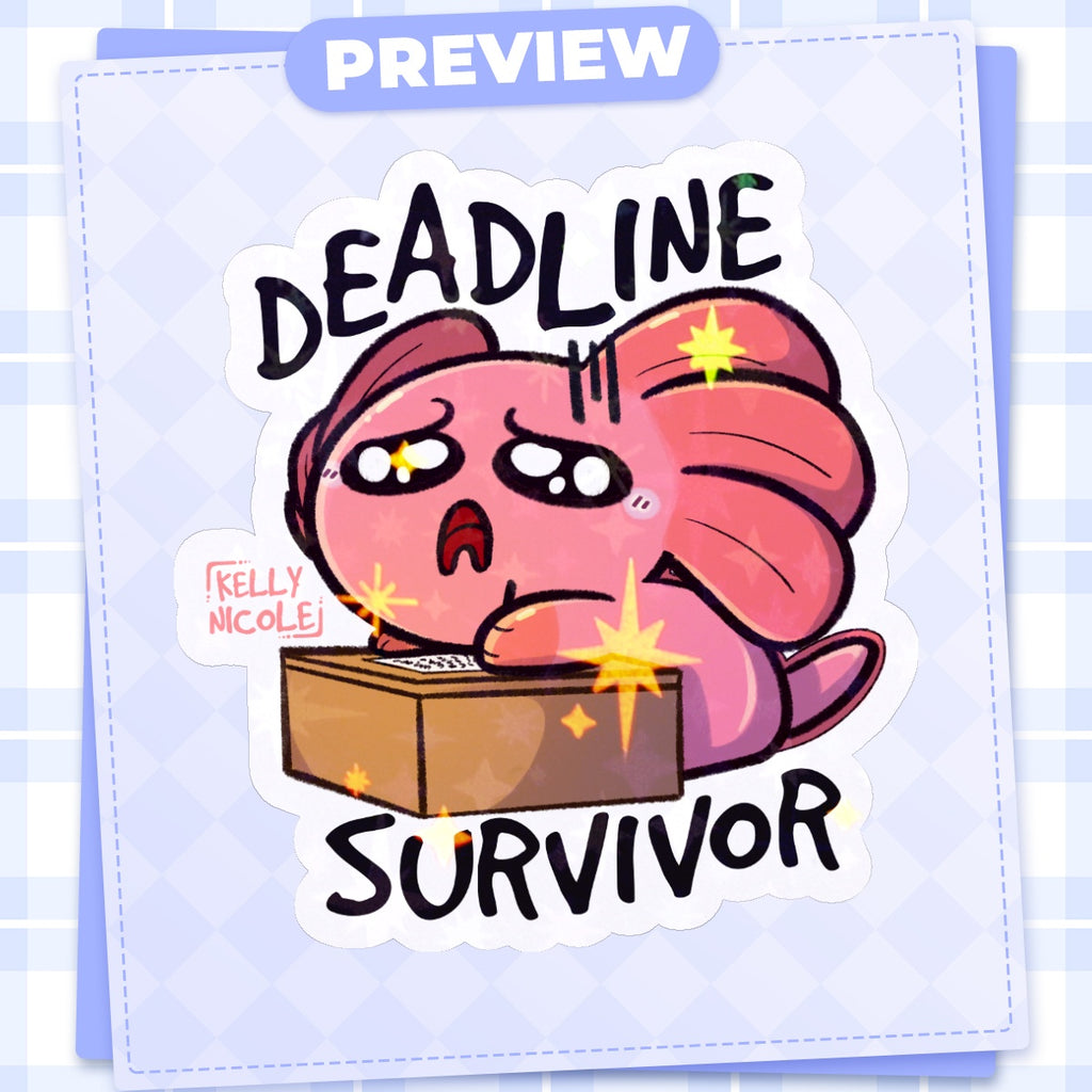 Deadline Survivor Spud the Axolotl HoloStar Sticker