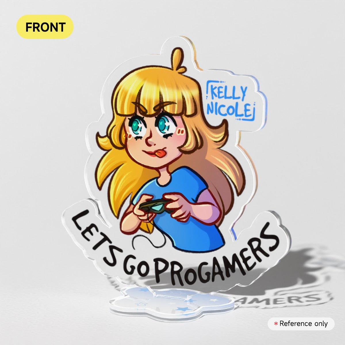 Kelly Nicole Let's Go Pro Gamers Acrylic Standees
