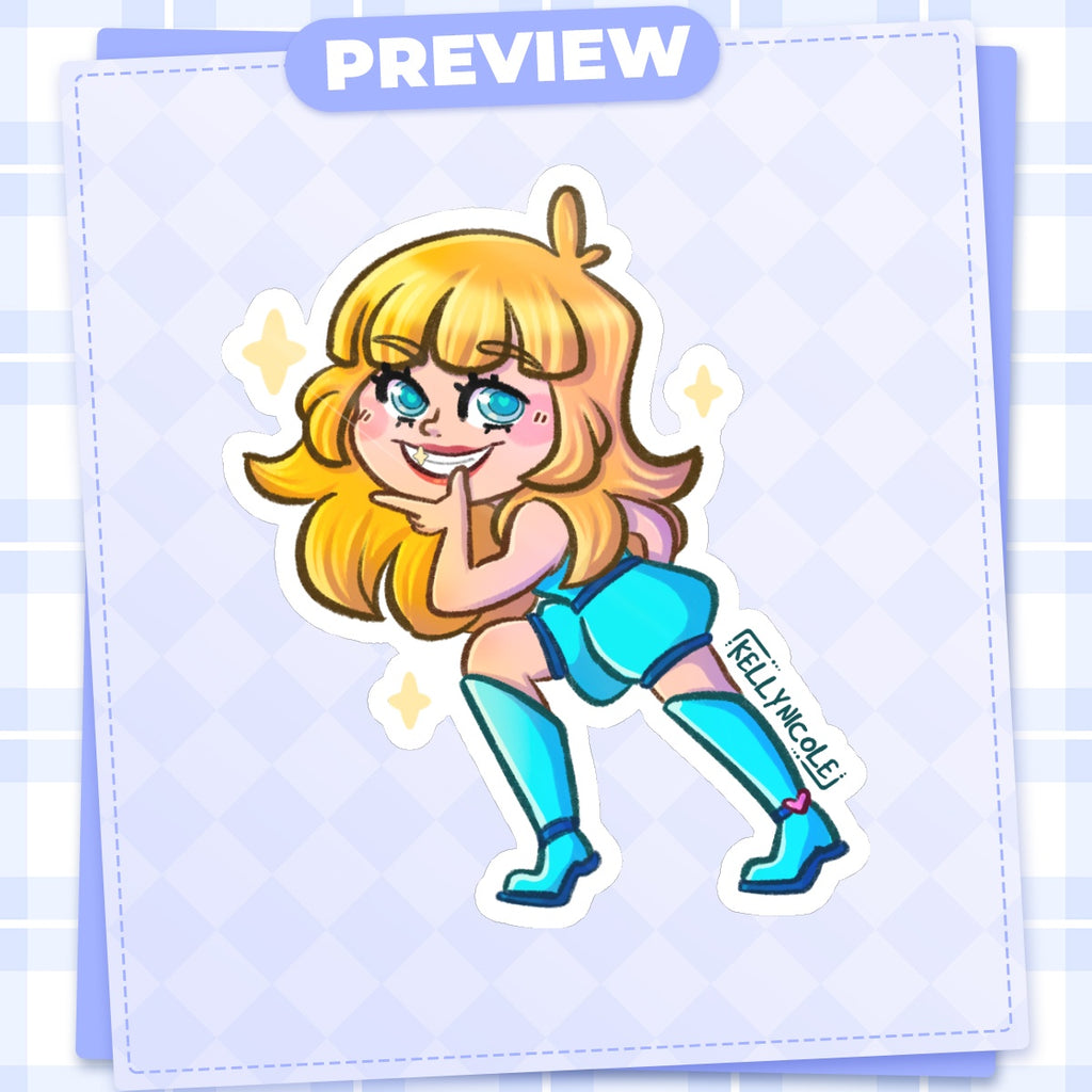 Kelly Nicole Mischievous Glossy Sticker