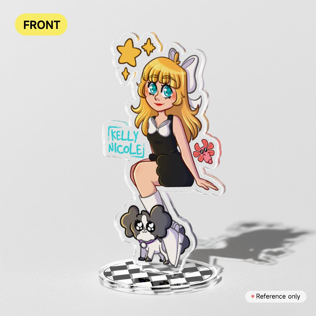 Kelly Nicole, Spud the Axolotl and Oreo Acrylic Standees
