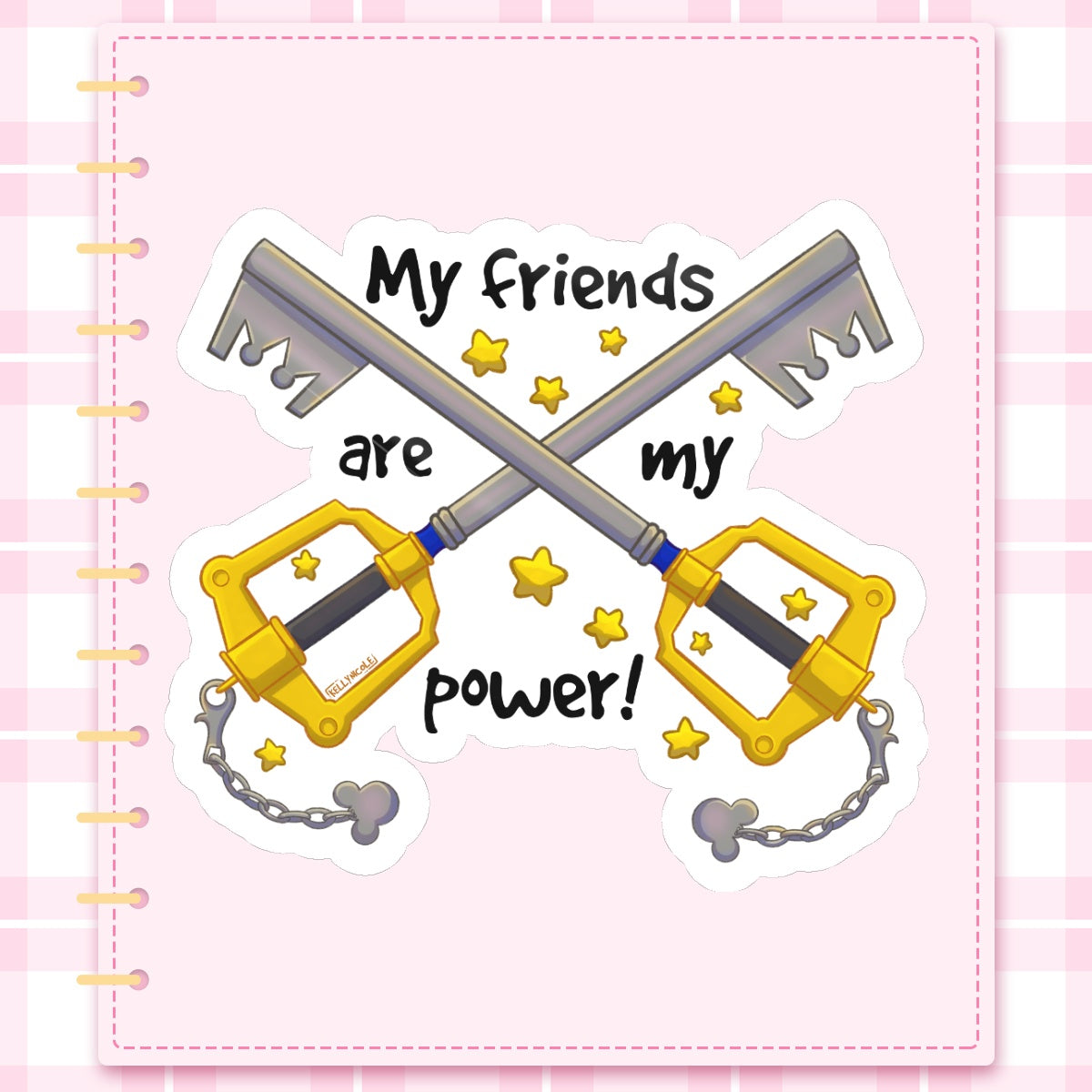 My Friend's are my Power Kingdom Hearts Glossy Sticker