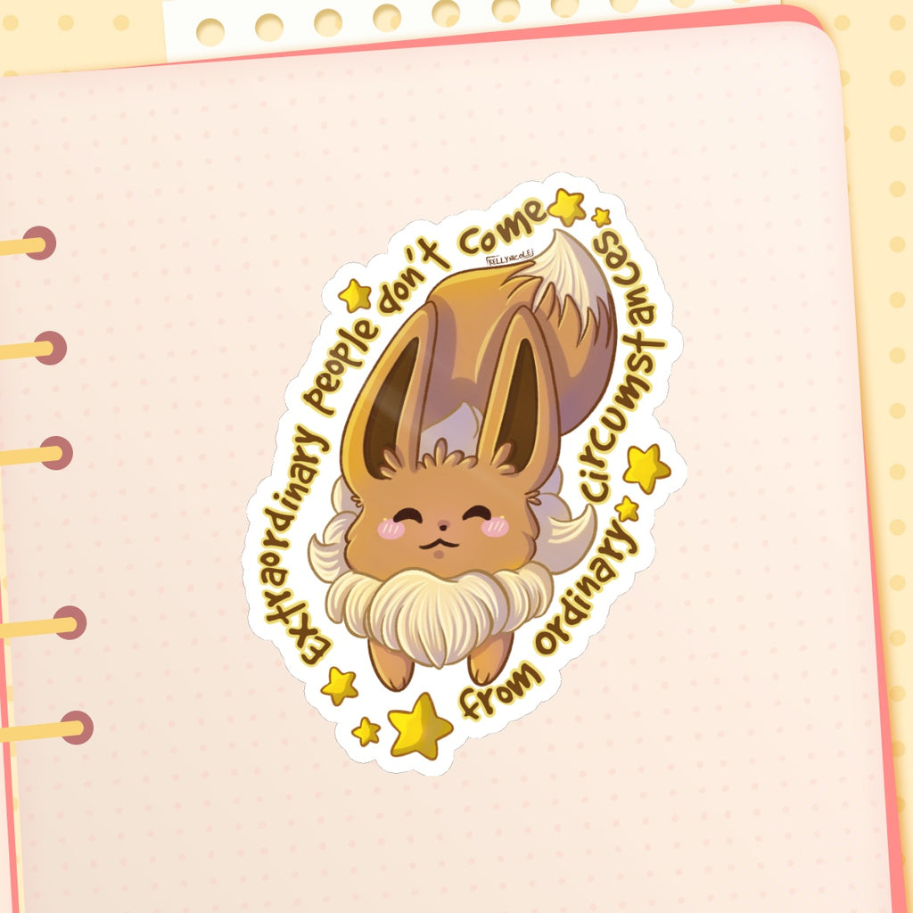 Eevee Extraordinary Pokemon Glossy Sticker