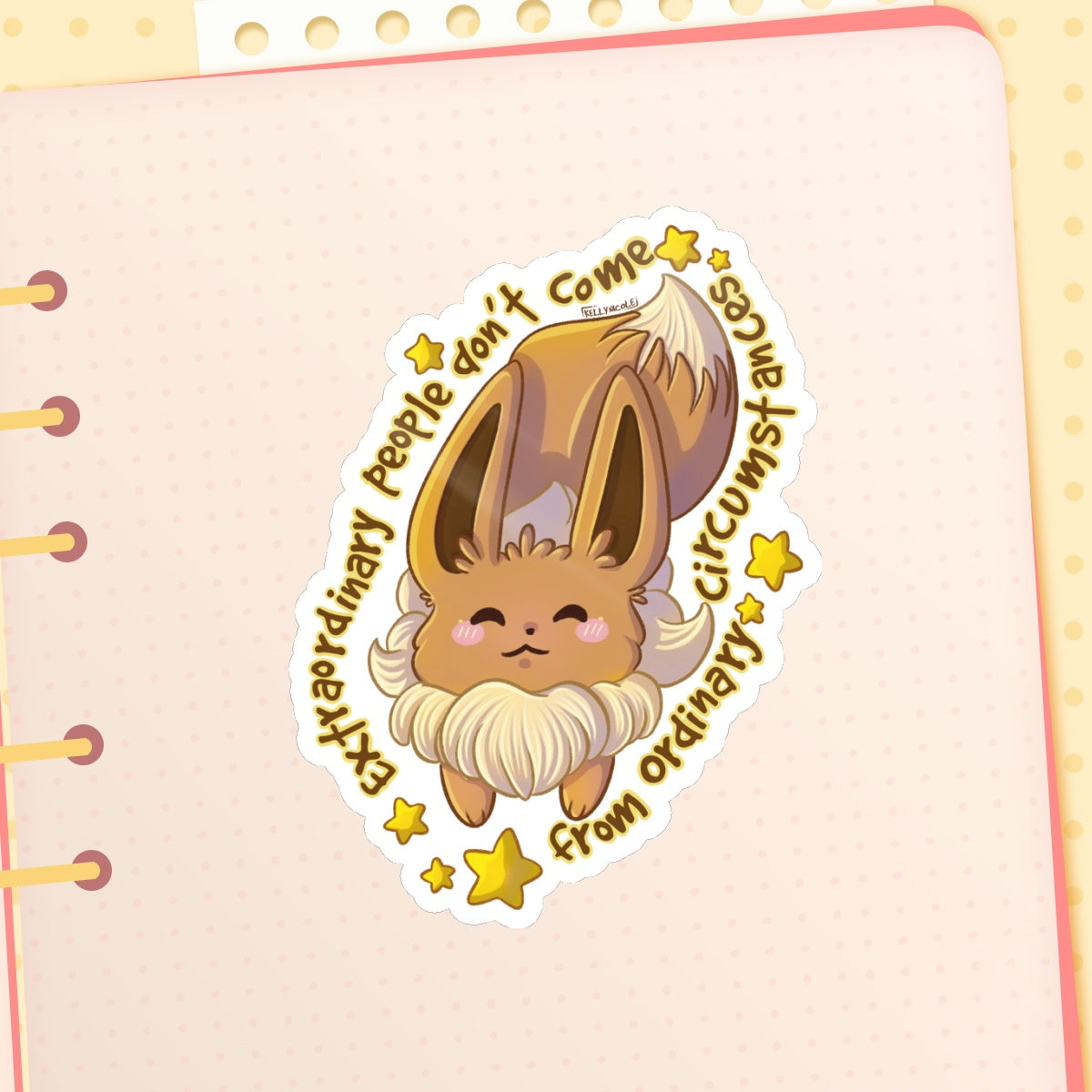 Eevee Extraordinary Pokemon Glossy Sticker