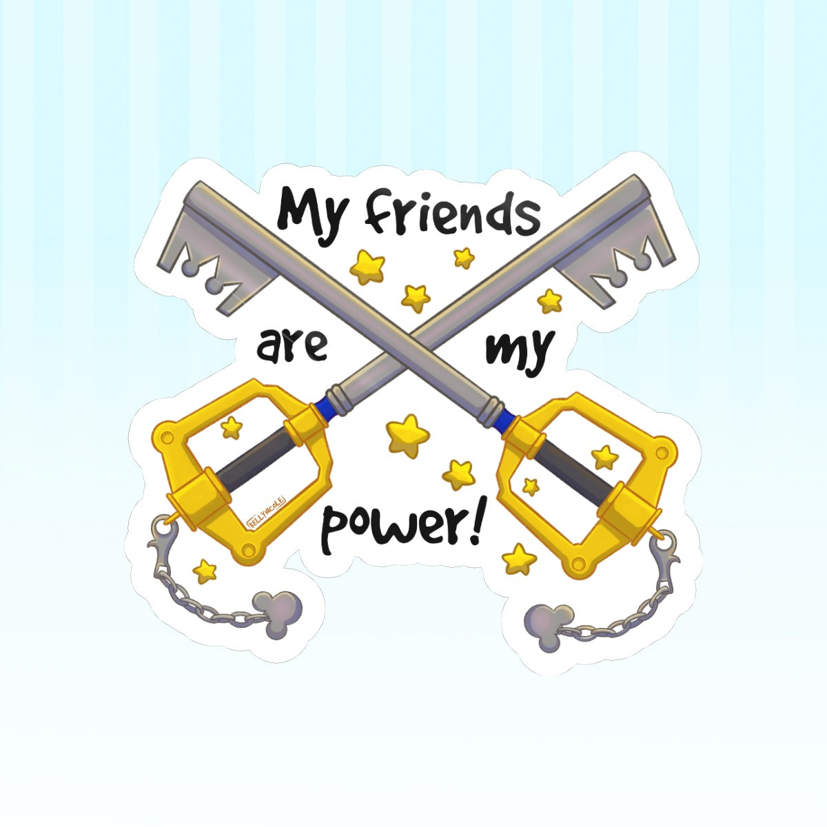My Friend's are my Power Kingdom Hearts HoloStar Sticker