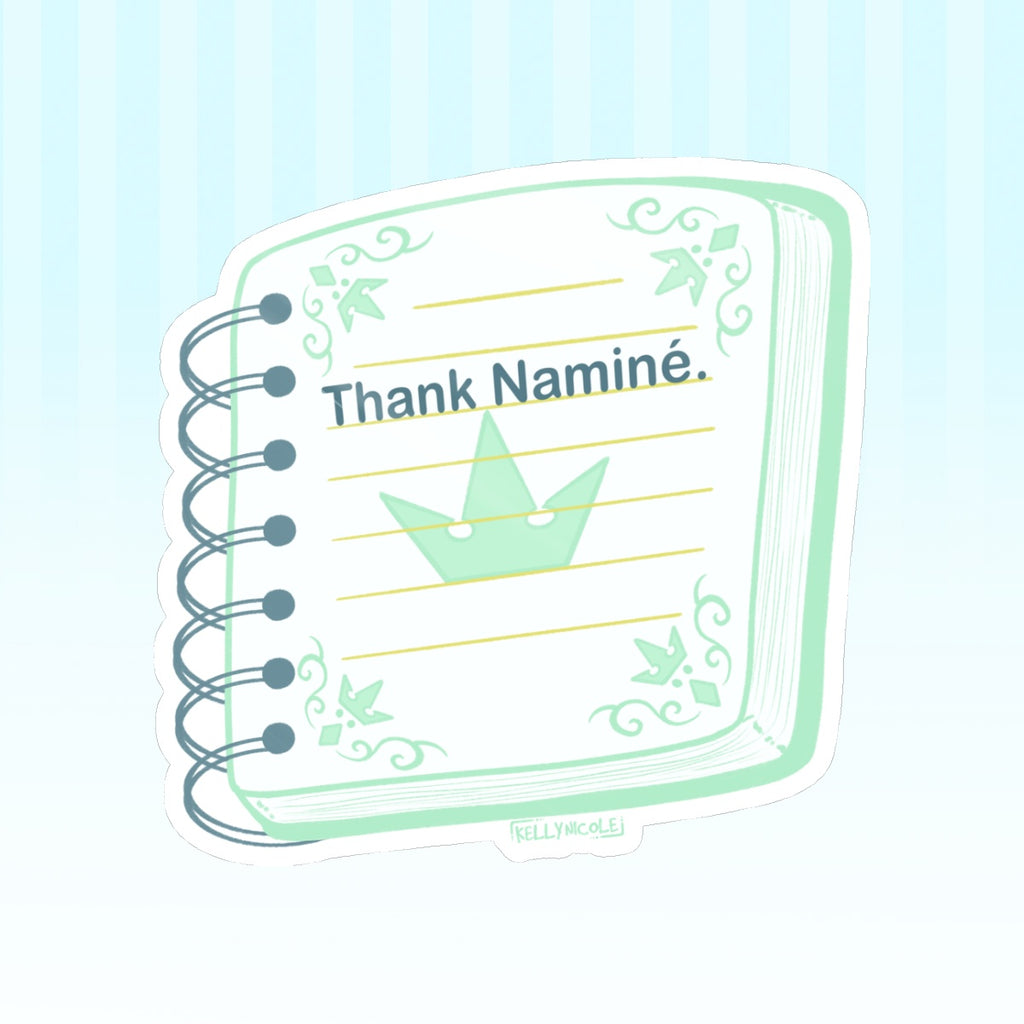 Thank Namine Kingdom Hearts Glossy Sticker