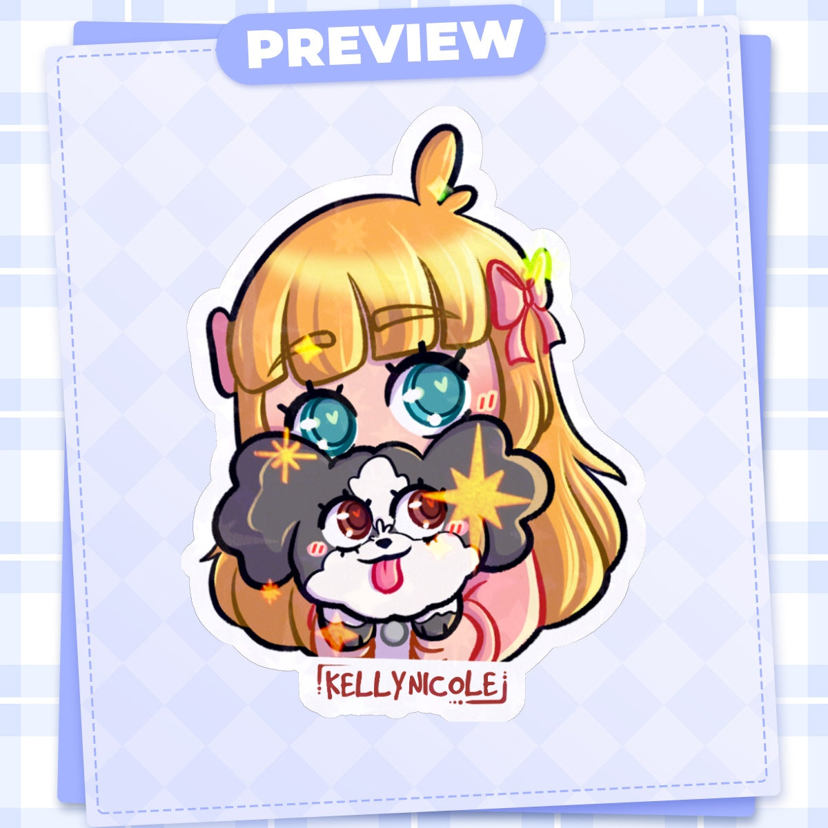 Kelly Oreo Emote HoloStar Sticker