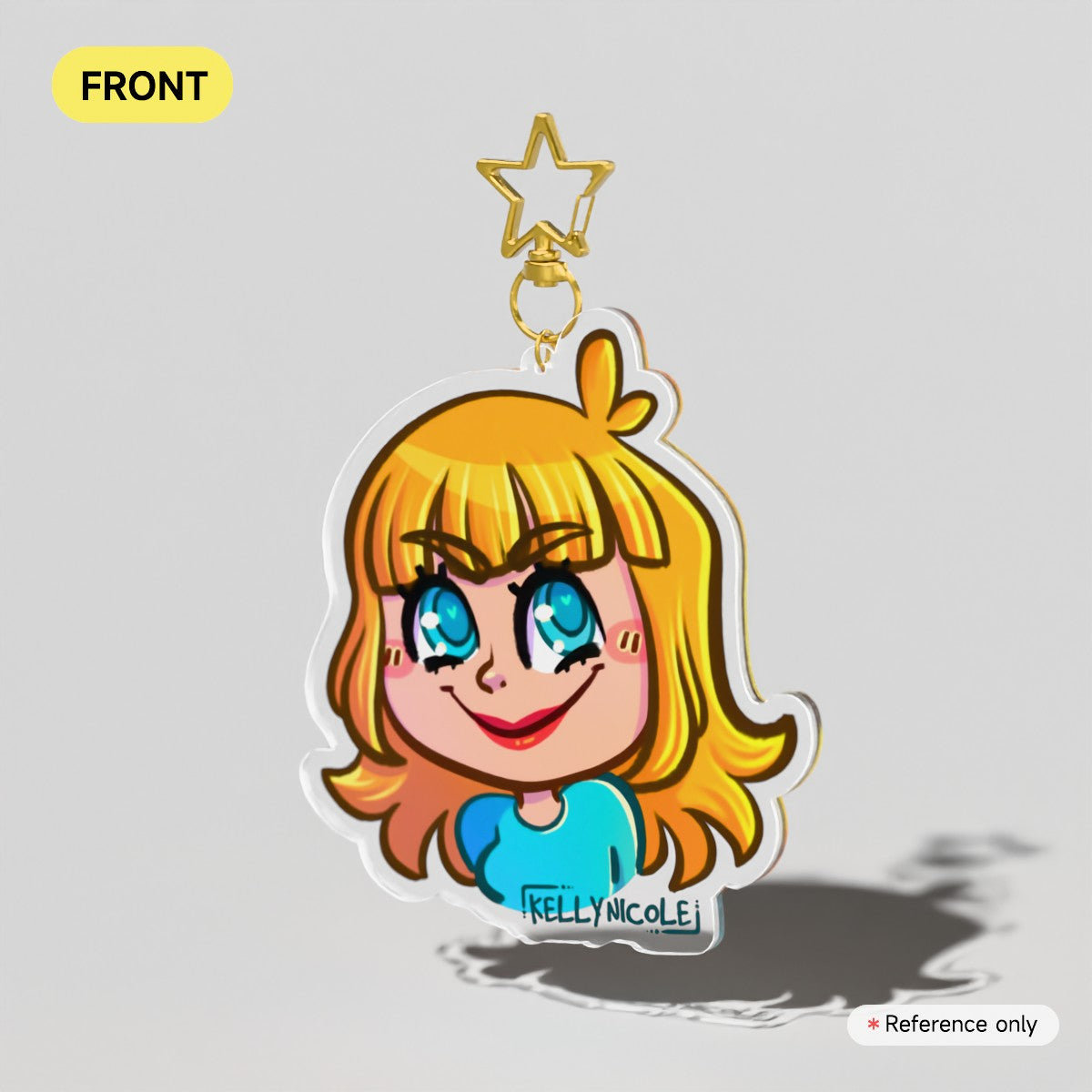 Kelly Nicole Evil Emote Acrylic Charm